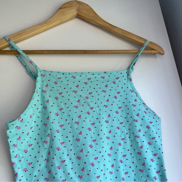 NWT Wild Fable Strap Bodysuit in Aqua Blue Floral Size S - Picture 14 of 17